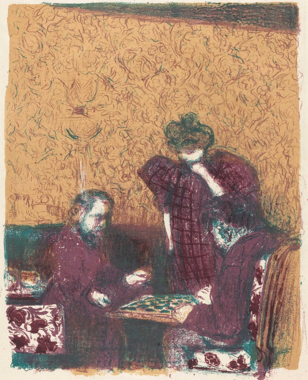 Dámajáték La partie de dames, 18971898, megjelent 1899. alkotó: Edouard Vuillard