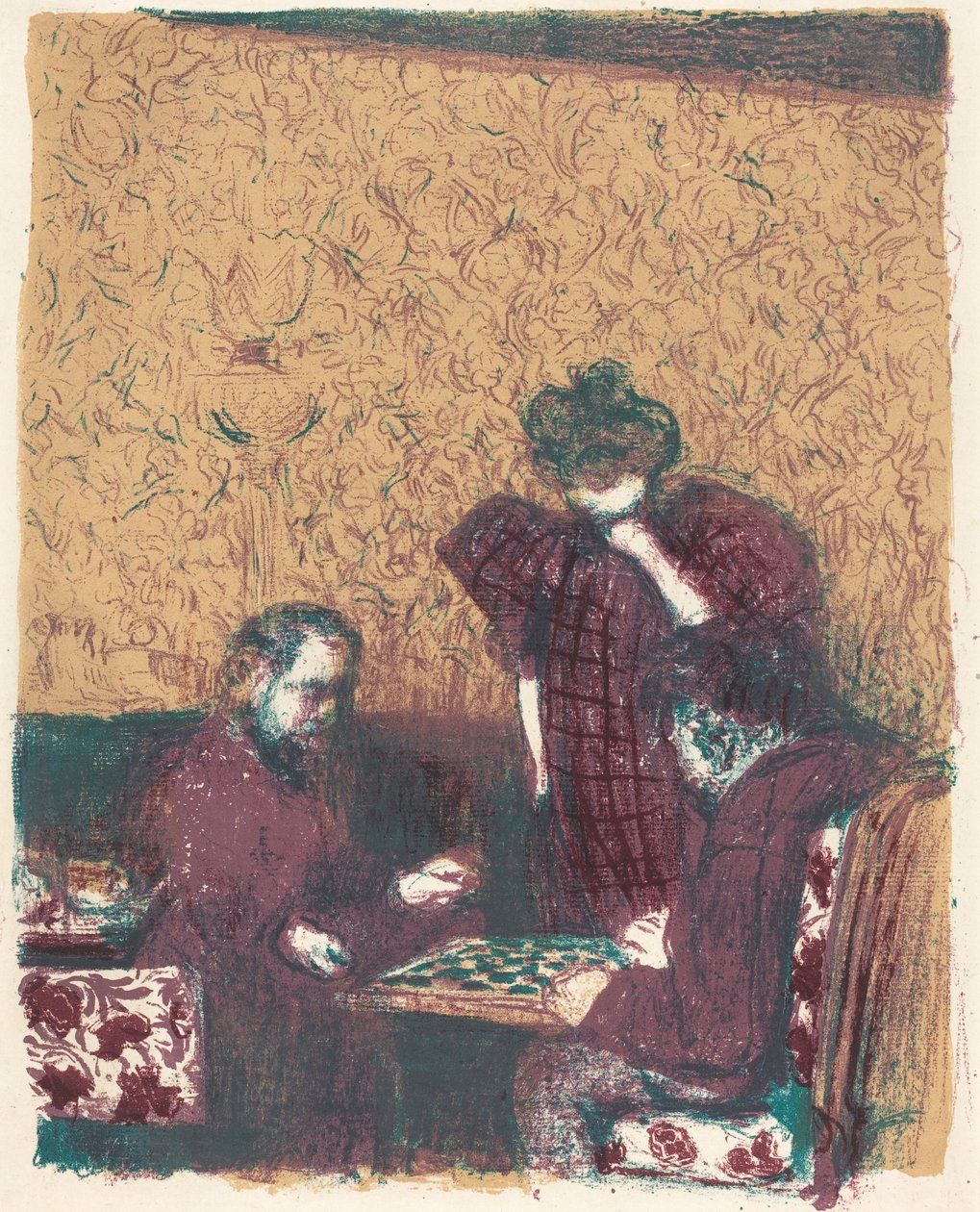 Dámajáték La partie de dames, 18971898, megjelent 1899. alkotó: Edouard Vuillard