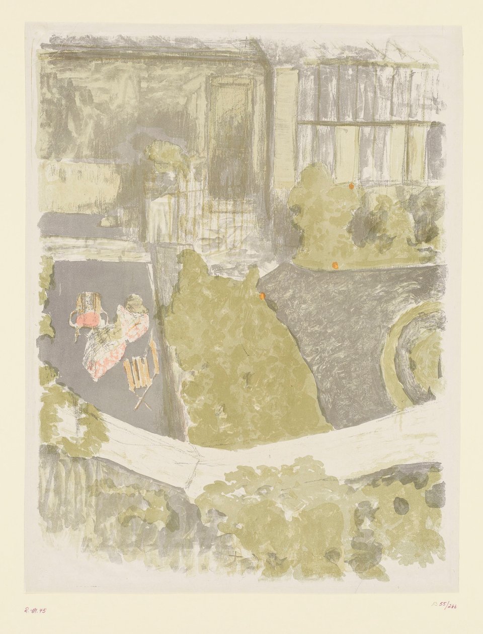 Kert a stúdió előtt alkotó: Edouard Vuillard