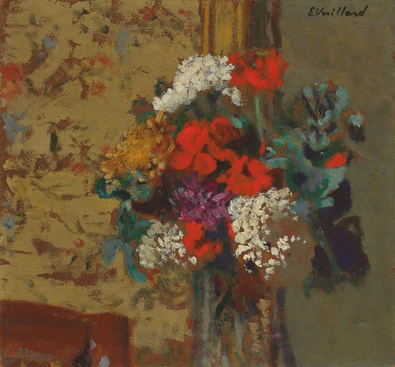 Muskátlik és Guelder Roses; Muskátlik és hógolyók, 1910 körül alkotó: Edouard Vuillard