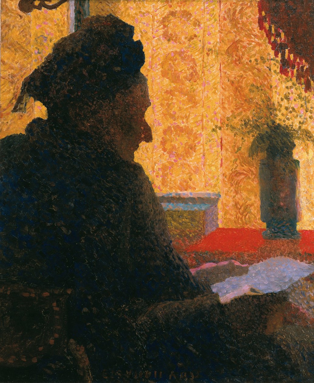 Michaud nagymama látható a fényben, 1890 alkotó: Edouard Vuillard