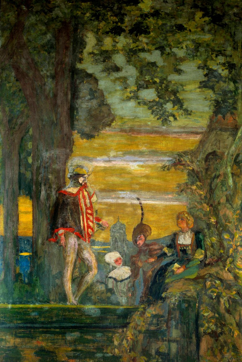 Griselidis Charles Perrault meséjének illusztrációja, 20. századi Párizs, Champs Elysees vígjátéka (olaj, vászon) alkotó: Edouard Vuillard