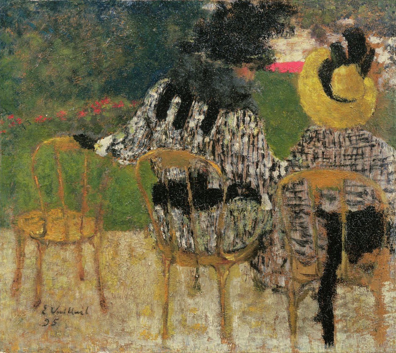 In the Tuileries Gardens, 1895 (olaj, karton) alkotó: Edouard Vuillard