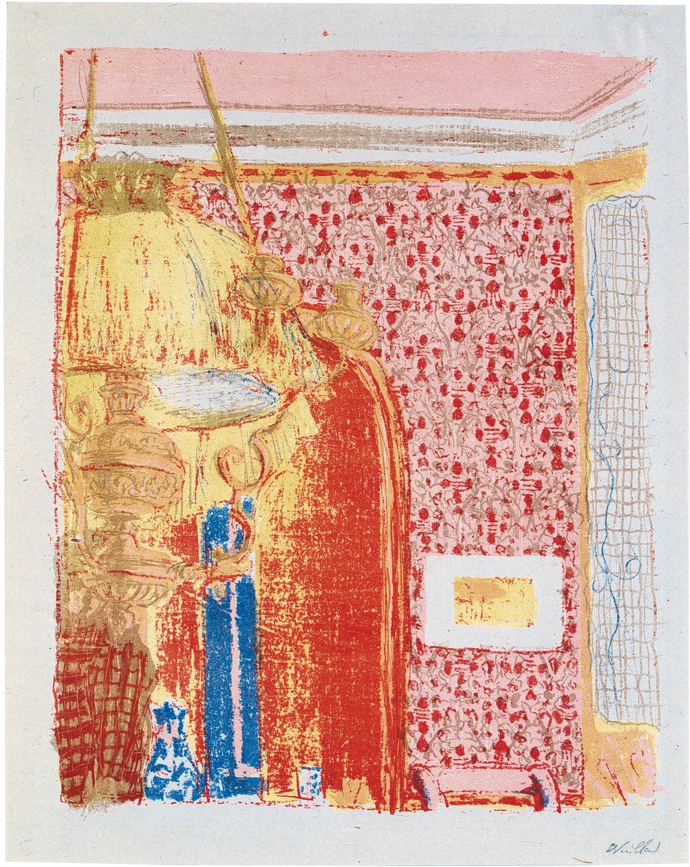Interieur mit rosa Vorhängen II alkotó: Edouard Vuillard