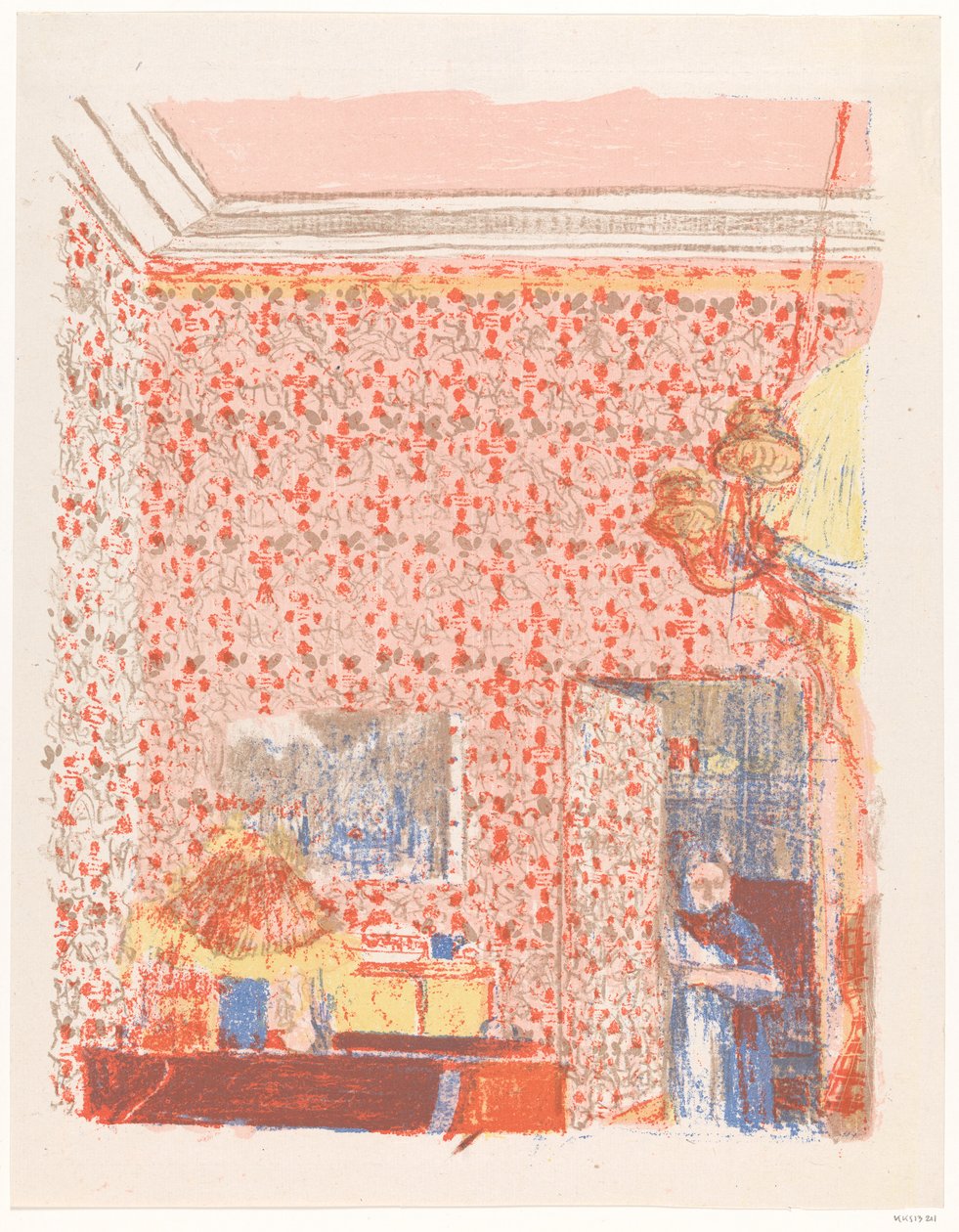 Belső rózsaszín drapériákkal I alkotó: Edouard Vuillard