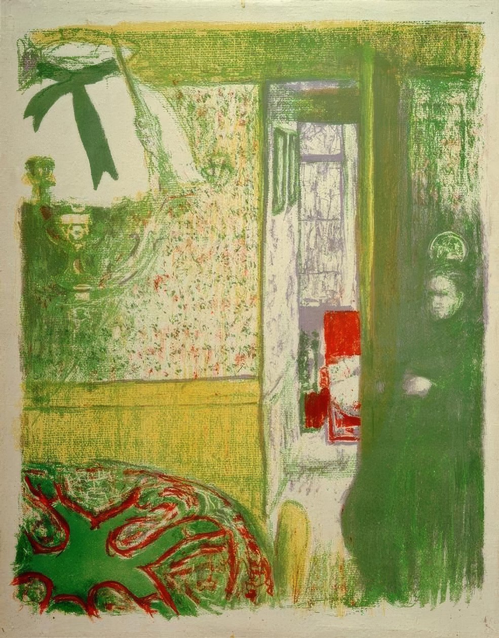 Belső függőlámpával alkotó: Edouard Vuillard