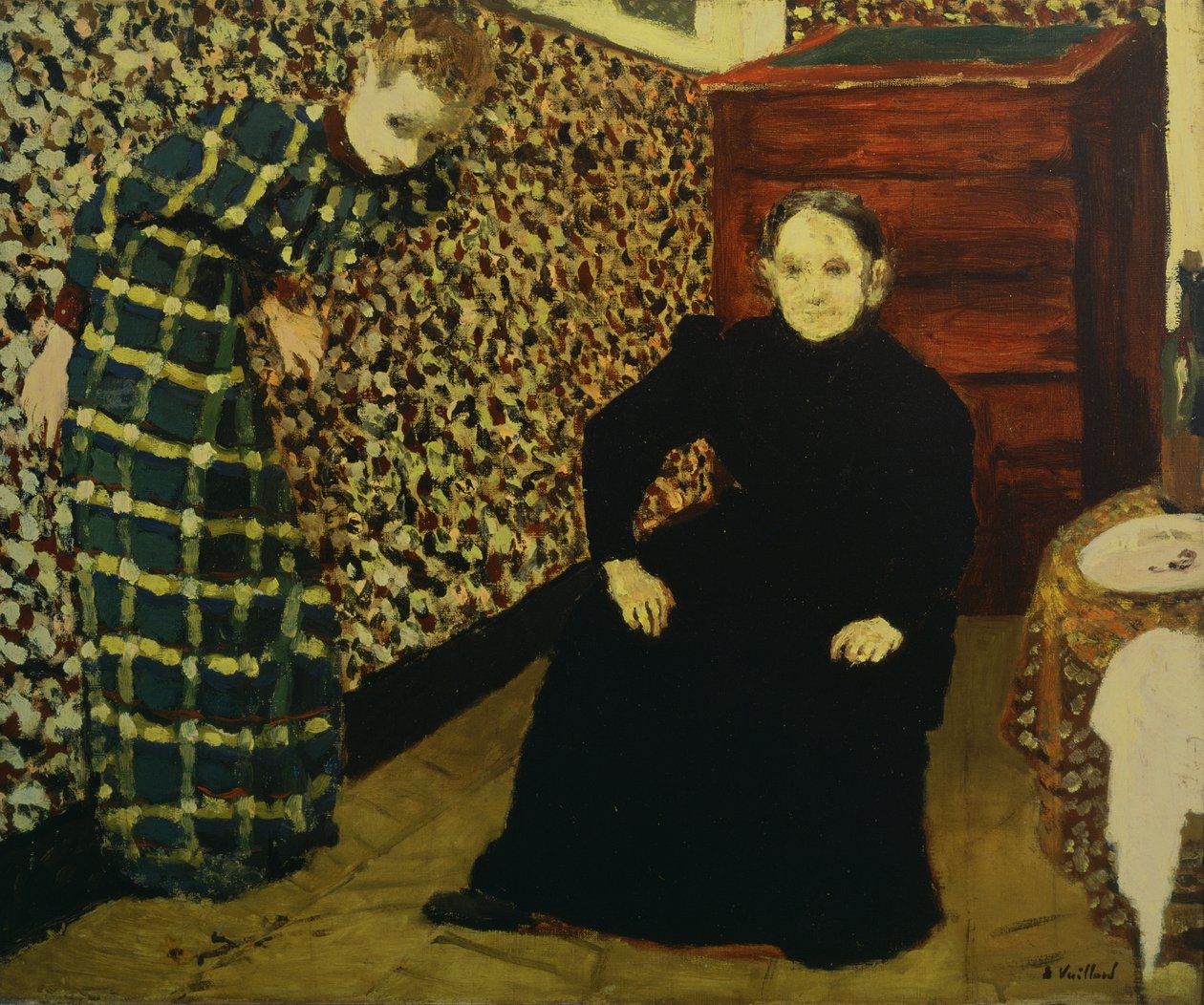 Belső, a művész anyja és nővére, 1893 alkotó: Edouard Vuillard