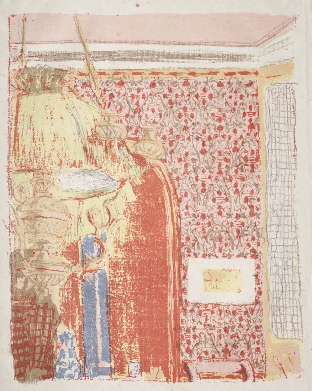Belső rózsaszín tapétával II alkotó: Edouard Vuillard