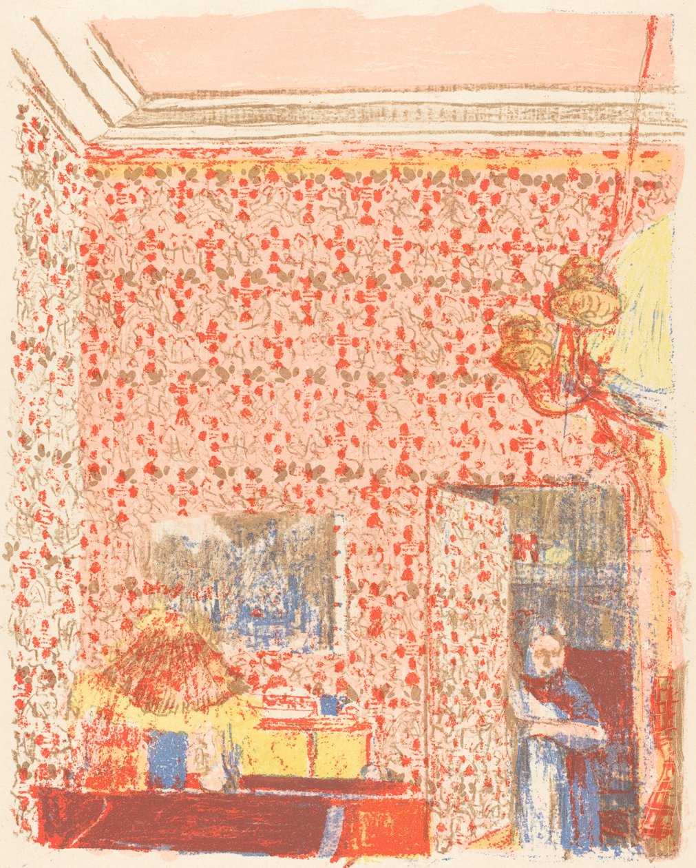 Belső rész rózsaszín tapétával I alkotó: Edouard Vuillard