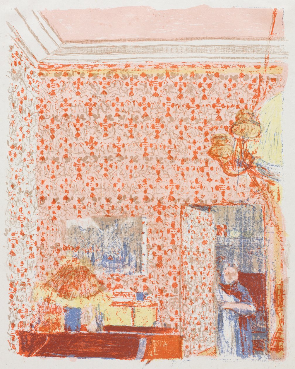 Belső rész rózsaszín tapétával I alkotó: Edouard Vuillard