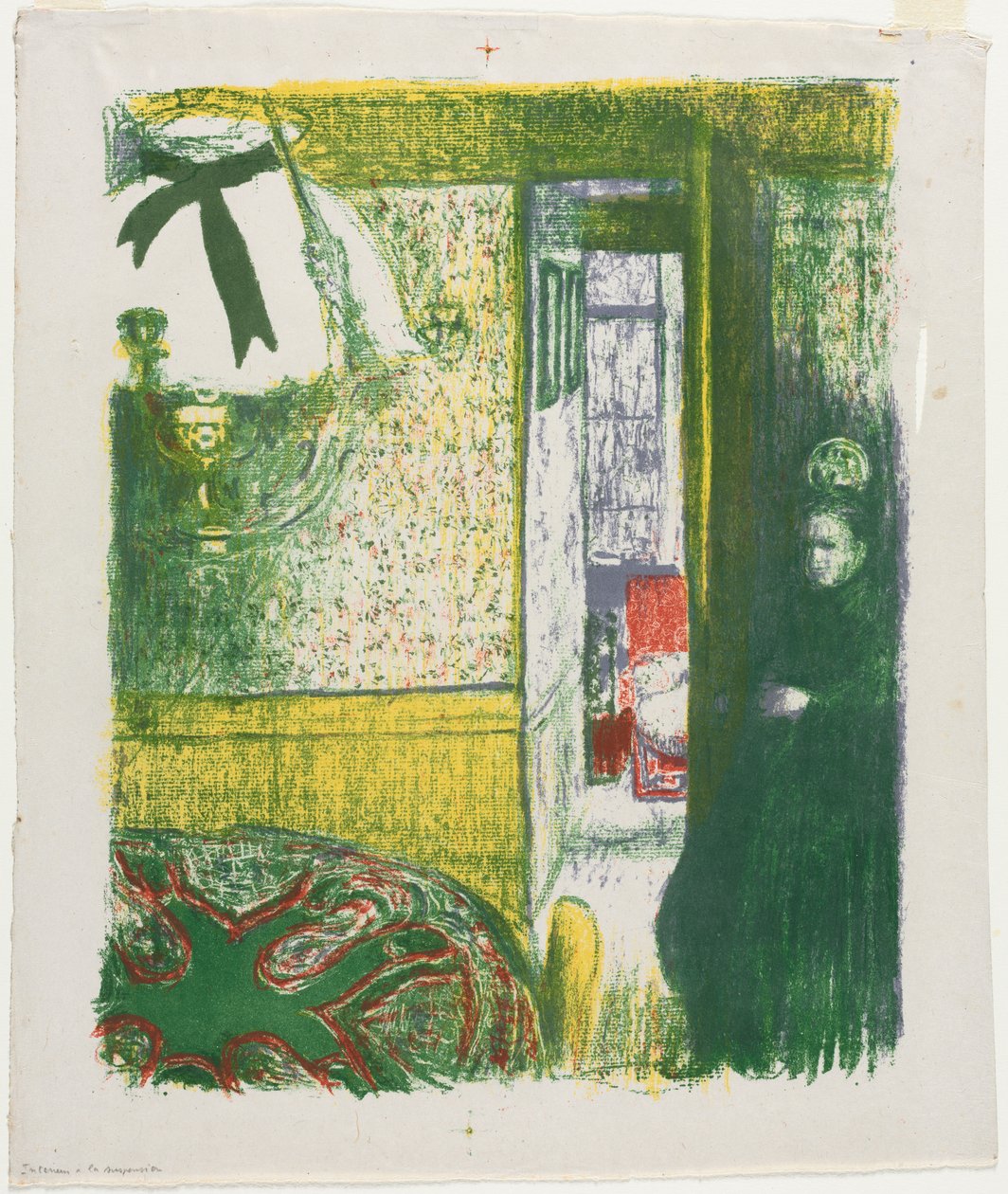 Belső függőlámpával alkotó: Edouard Vuillard