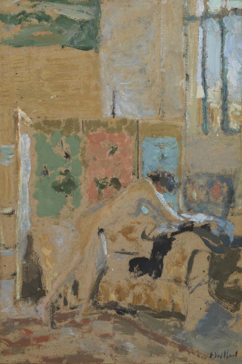 Belső paravánnal, 1909-10 alkotó: Edouard Vuillard
