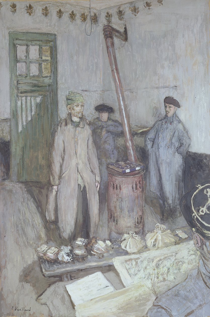 Egy német fogoly kihallgatása egy francia tiszt által, 1917 alkotó: Edouard Vuillard