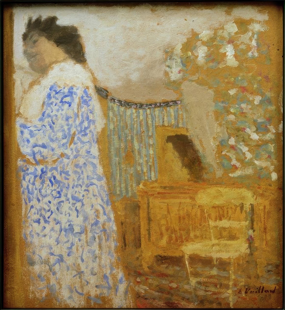 Belső tér nővel alkotó: Edouard Vuillard