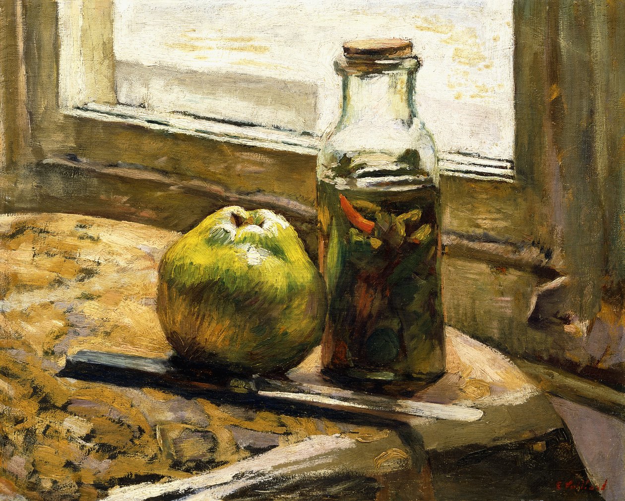Savanyúságos edény és alma, 1889-90 alkotó: Edouard Vuillard