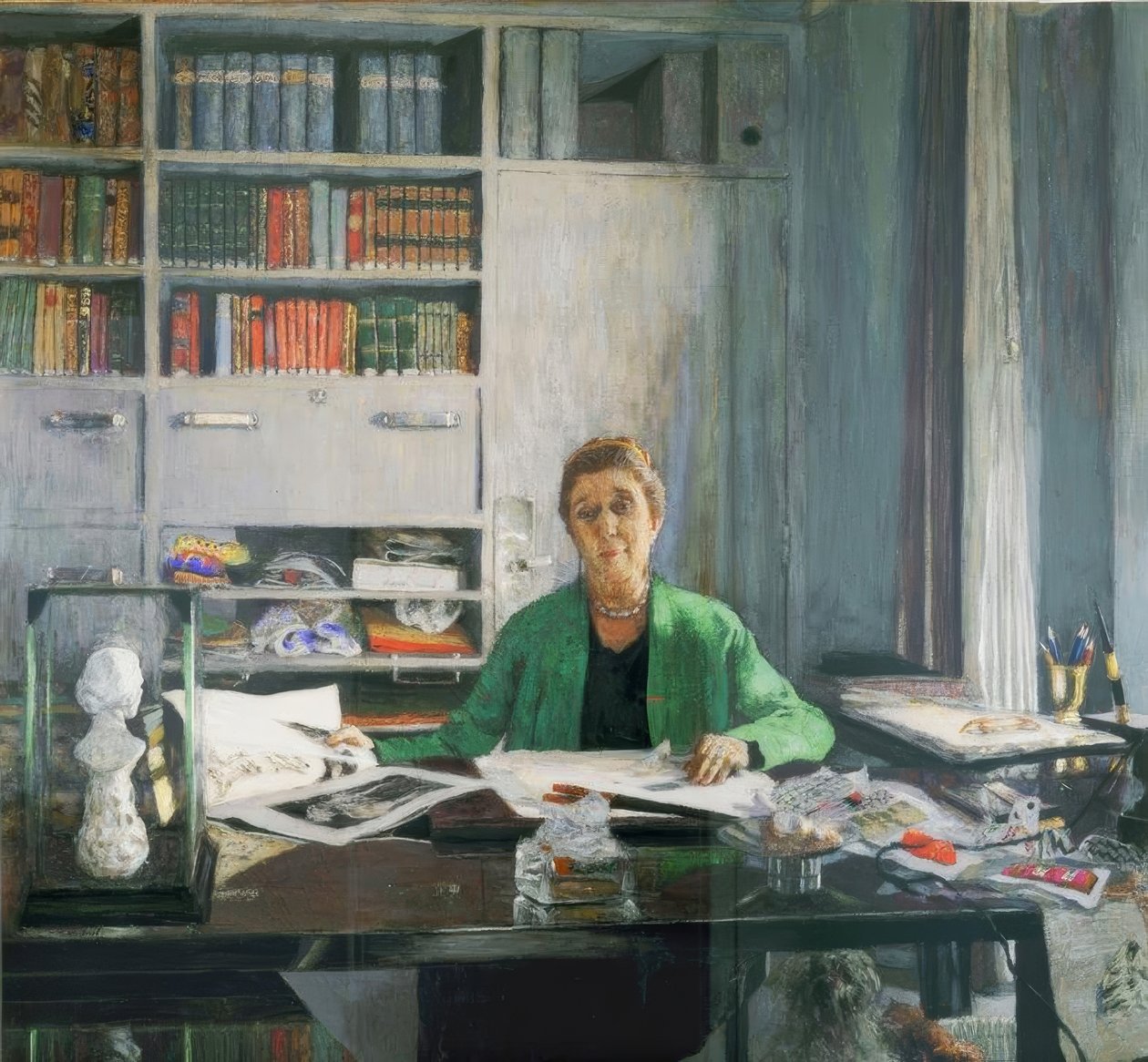 Jeanne Lanvin stúdiójában, a rue du Faubourg Saint-Honor címen alkotó: Edouard Vuillard