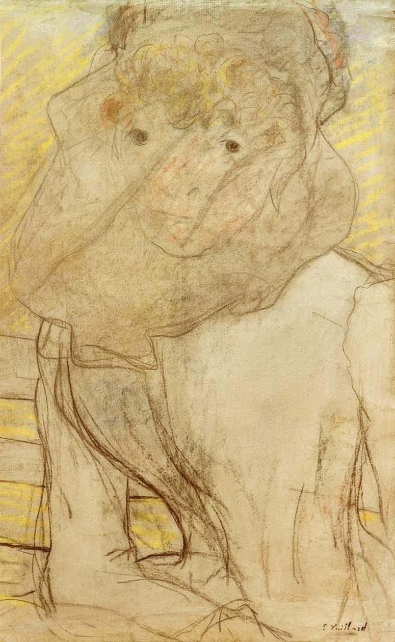 Fiatal nő lila alkotó: Edouard Vuillard