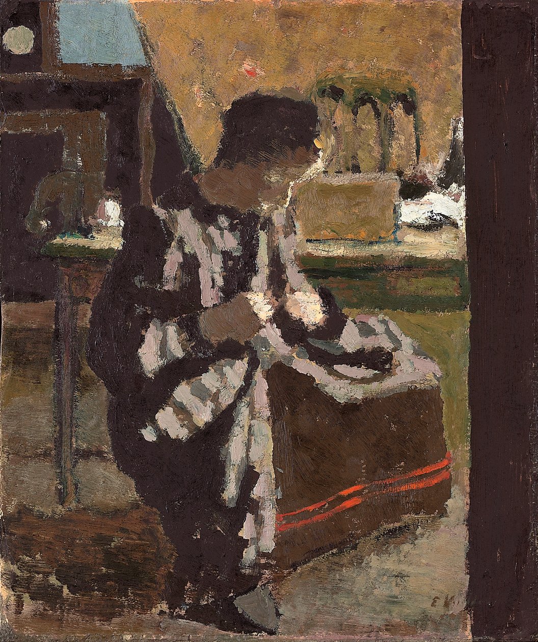 La Couture, 1893 körül (olaj, papír, a fedélzeten) alkotó: Edouard Vuillard
