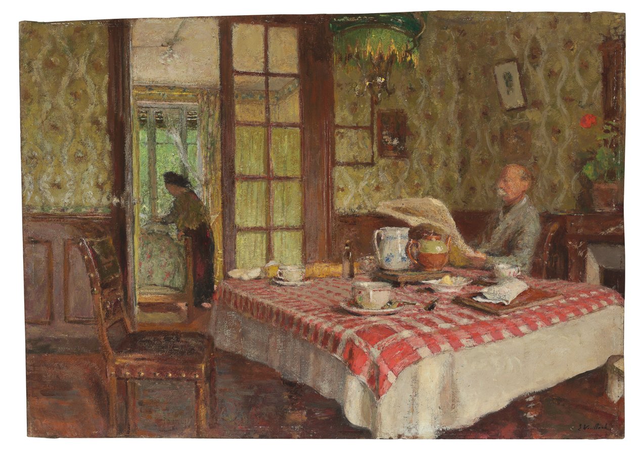 Olvasás az ebédlőben, Vaucresson, 1924 alkotó: Edouard Vuillard