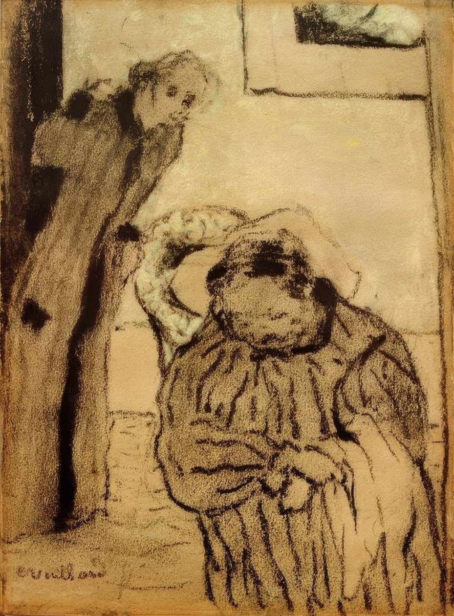 Szunyókálás vagy lábadozás alkotó: Edouard Vuillard