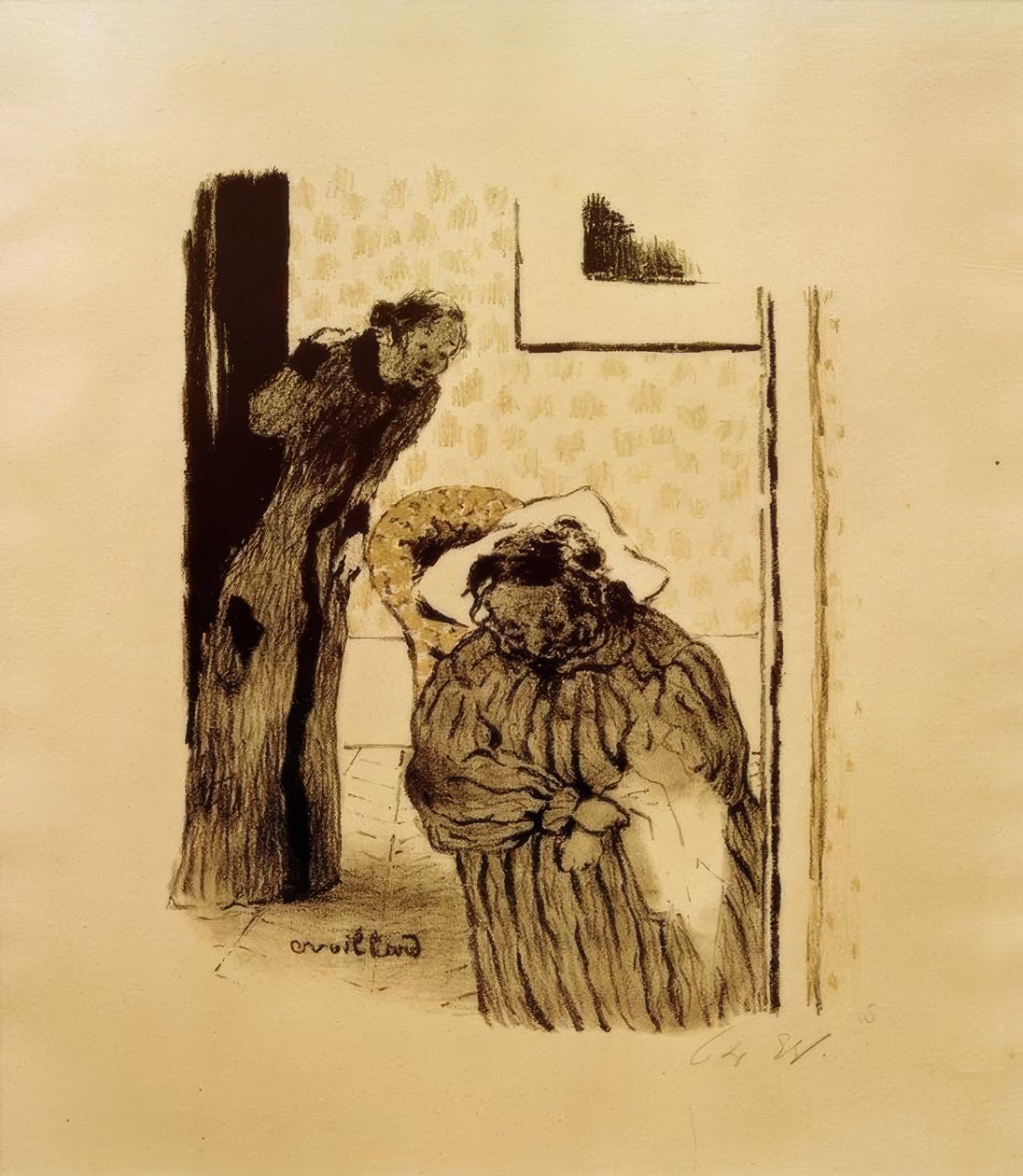 Szunyókálás vagy lábadozás alkotó: Edouard Vuillard