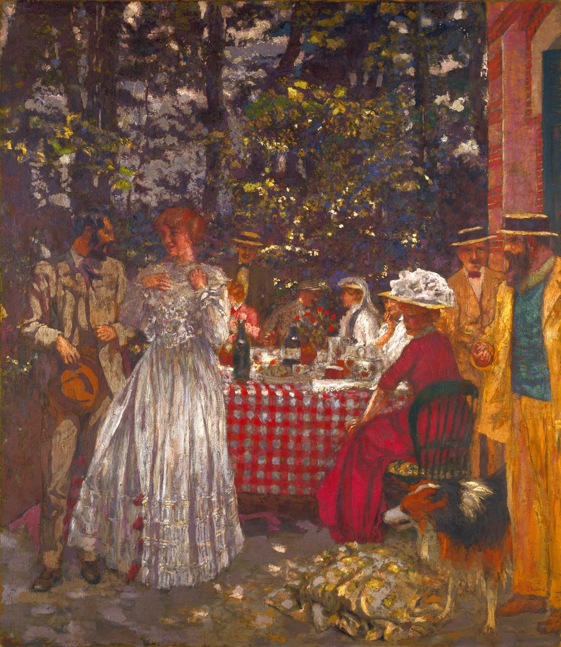 A vasouyi terasz, az ebéd - Vuillard, edouard (1868-1940) A vasouyi terasz, az ebéd Olaj, vászon 1901 National Gallery, London 218,4x190 alkotó: Edouard Vuillard