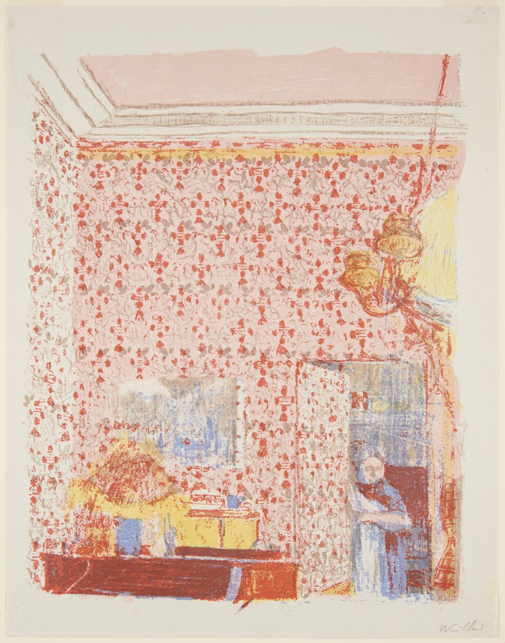 Landschaften und Innenräume: Innenraum mit rosa Tapete I alkotó: Edouard Vuillard