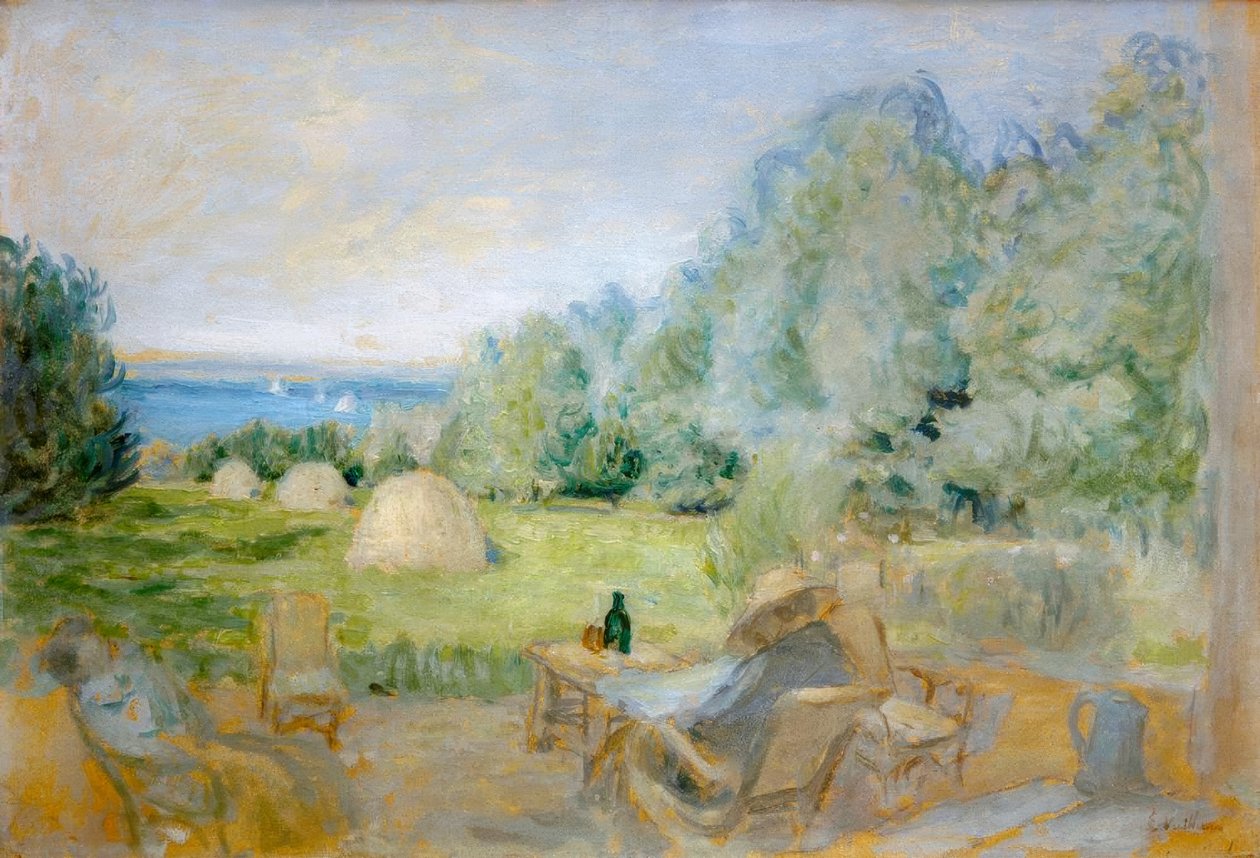 Szénakazalok a Criqueboeuf-i Jardin des Étincelles-ben alkotó: Edouard Vuillard