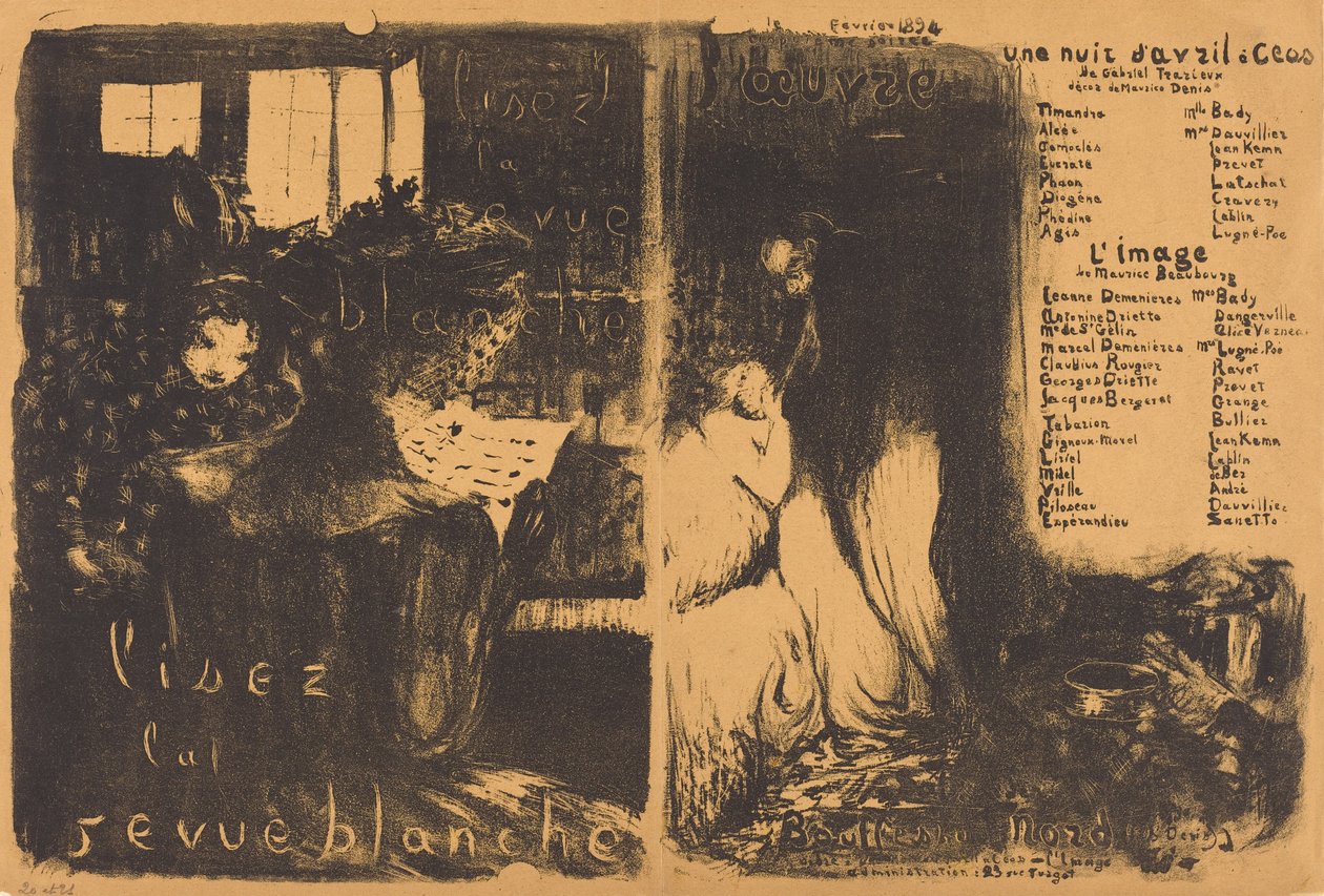Lisez la revue blanche; Eine Nacht im April Ceos, Das Bild alkotó: Edouard Vuillard