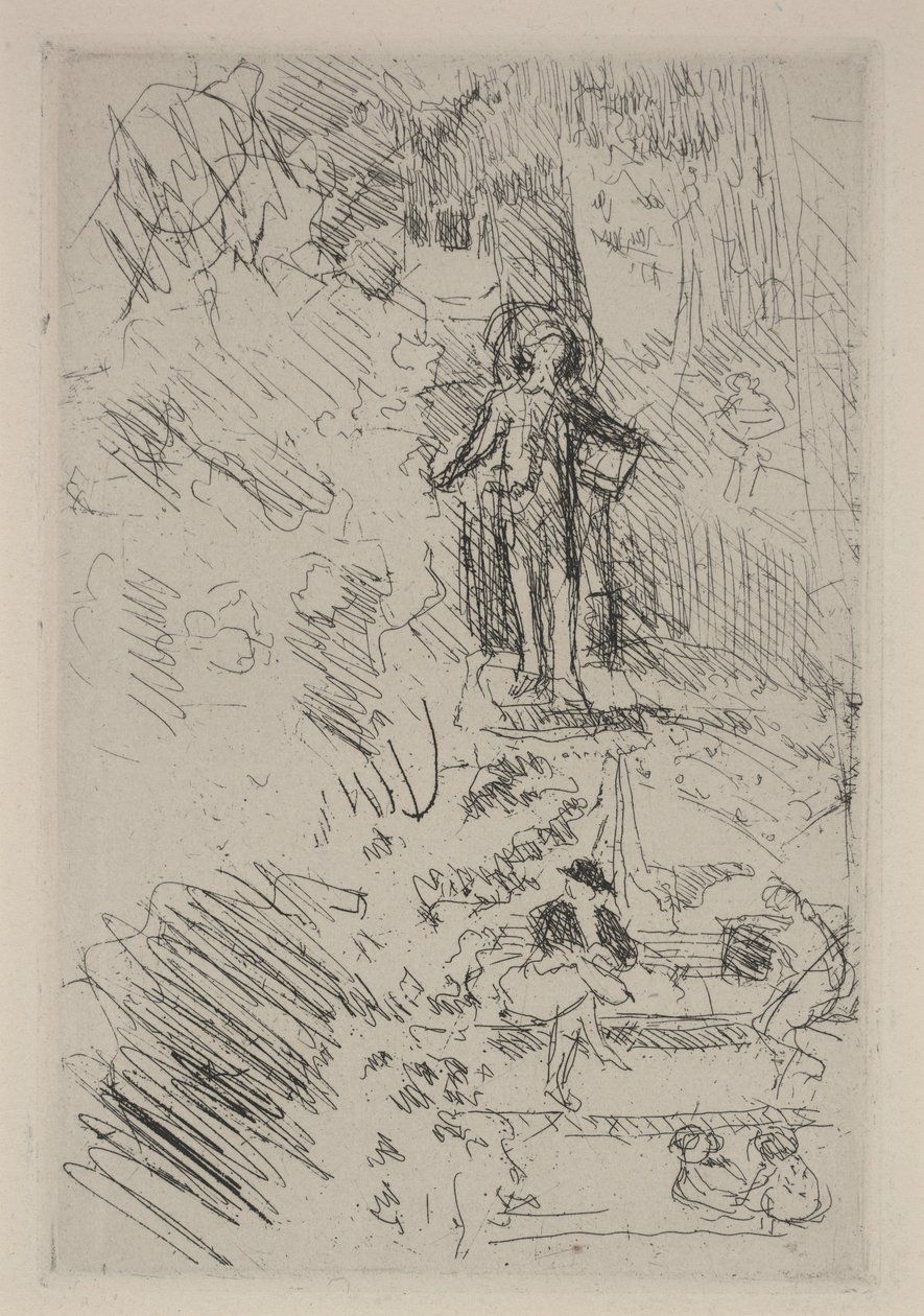 Kis vázlatok a téren alkotó: Edouard Vuillard