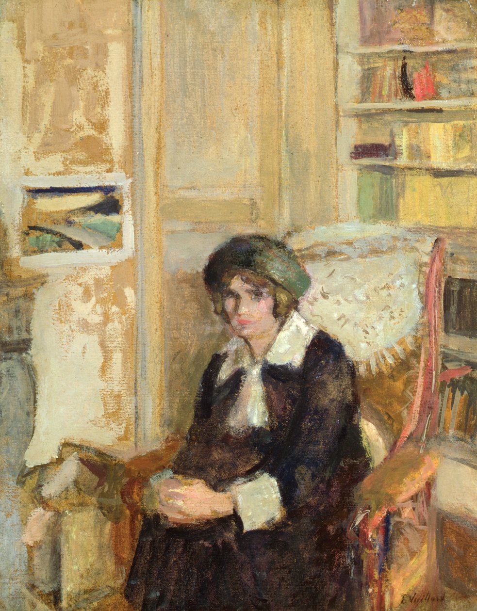 Lucie Belin a művész otthonában alkotó: Edouard Vuillard