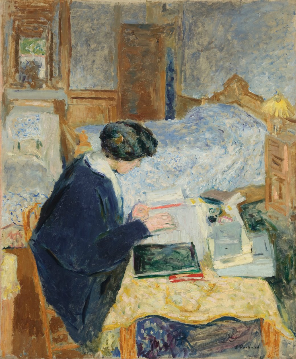 Lucy Hessel Reading, 1913 alkotó: Edouard Vuillard