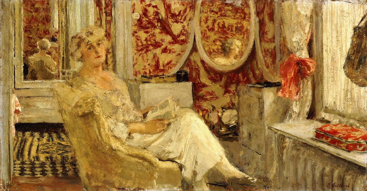 Lucy Hessel a Budoárban a Cezanne Property-ben, Vaucresson, 1924 alkotó: Edouard Vuillard