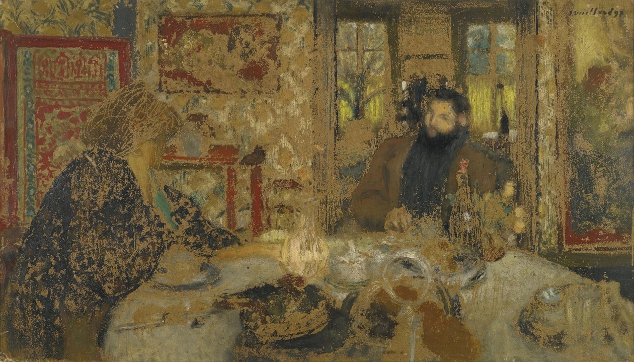 Ebéd. Misia és Cipa Villeneuve-ben, 1897 alkotó: Edouard Vuillard