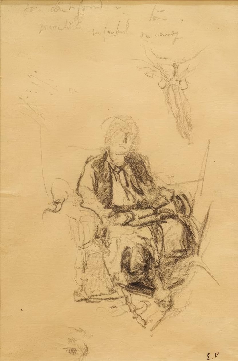 Madame Bénard leült egy dolgozószobával a sáljából alkotó: Edouard Vuillard