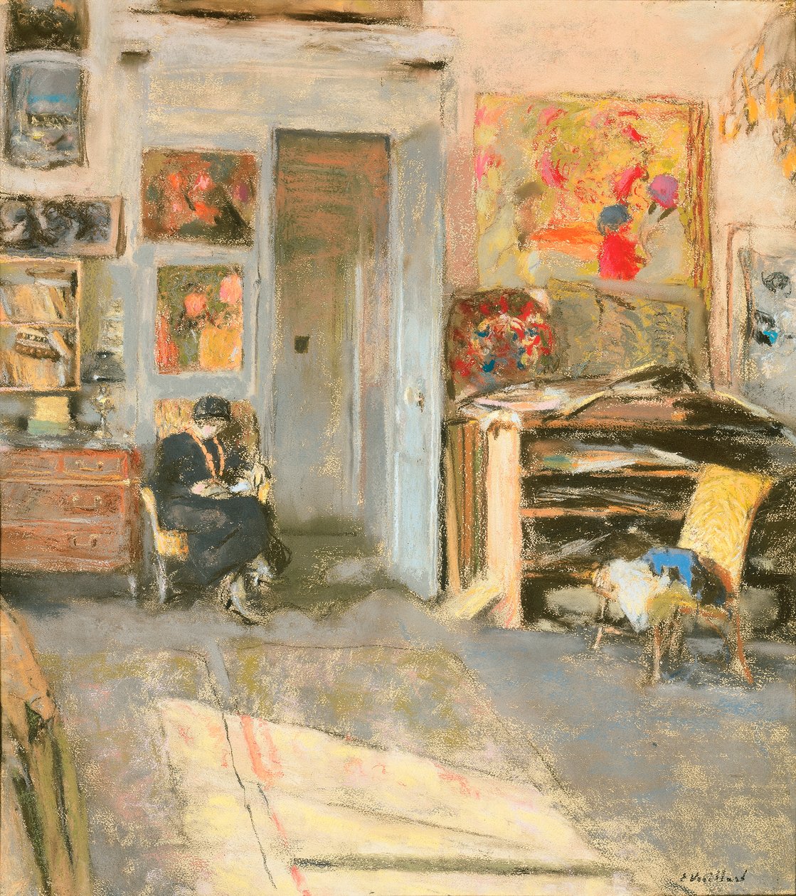 Madame Josse Hessel Vuillard stúdiójában, 1915 alkotó: Edouard Vuillard