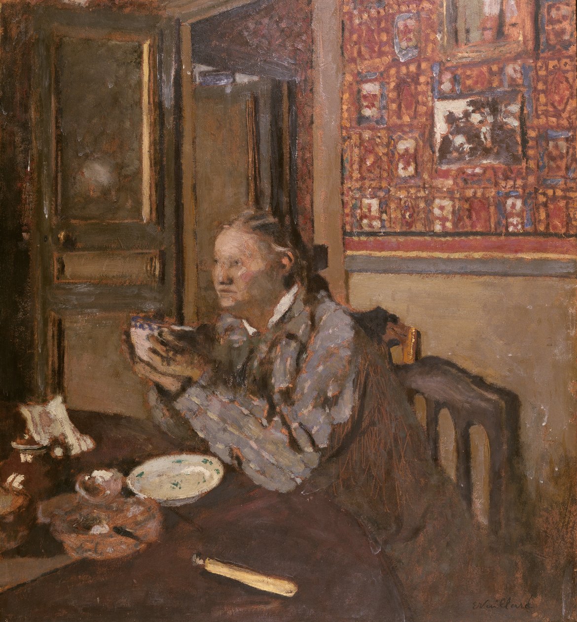 Madame Vuillard egy tállal, 1898 alkotó: Edouard Vuillard