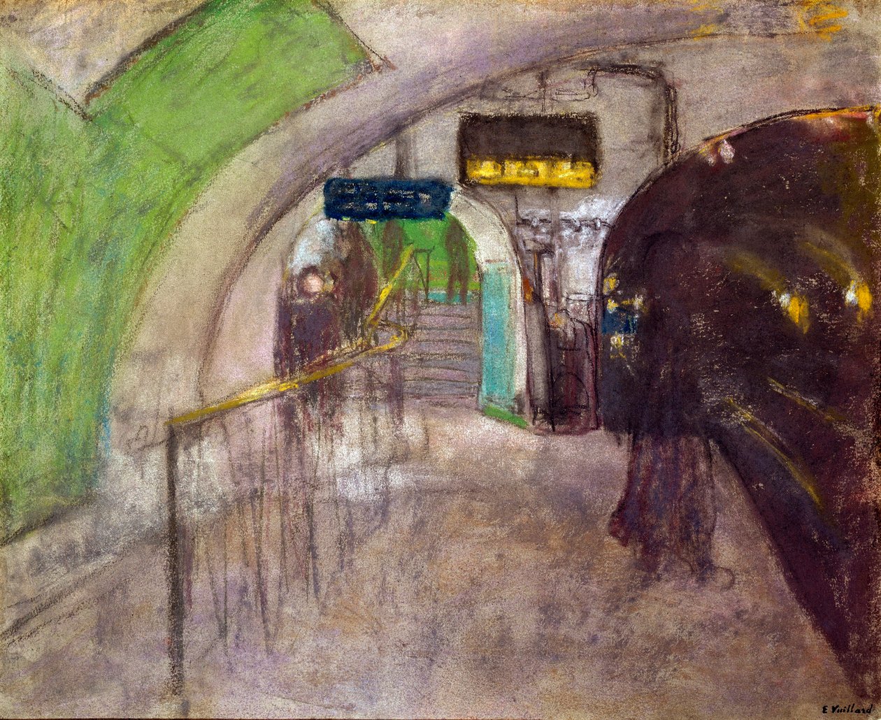 Metró Állomás Kilátás a dokkra a földalatti metróban, XX. század (festmény) alkotó: Edouard Vuillard