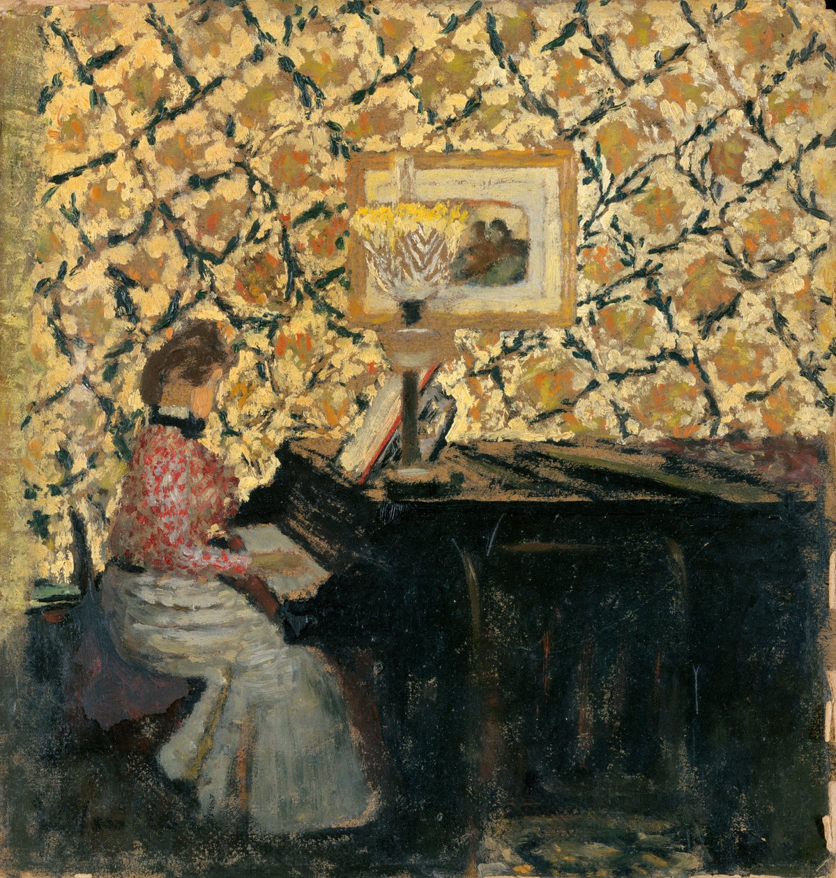 Misia a zongoránál, 1895-96 (olaj, karton) alkotó: Edouard Vuillard