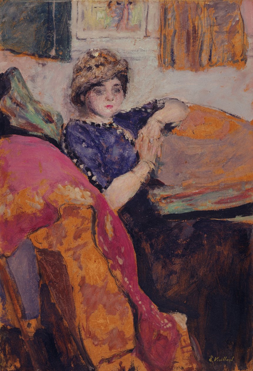 Mlle. Nathanson a Művész Stúdiójában, 1912 körül (olaj, fedélzeten) alkotó: Edouard Vuillard