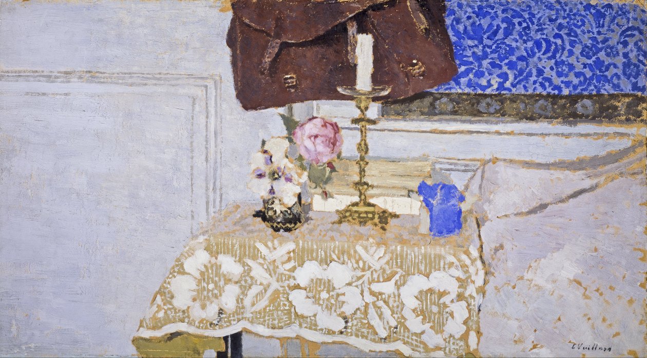 Csendélet gyertyatartóval alkotó: Edouard Vuillard