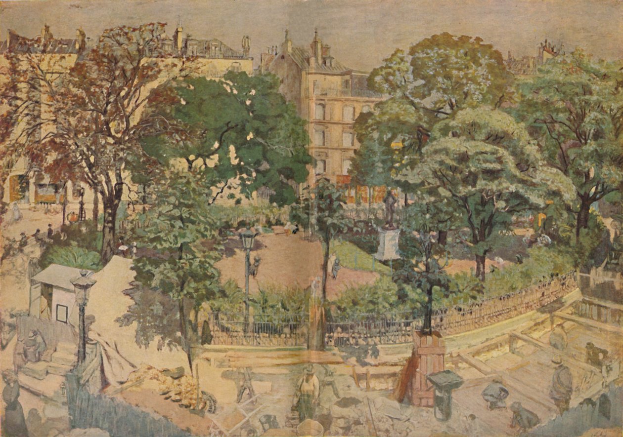 Place Vintimille, a festő ablakából nézve 1917, 1917, 1946 alkotó: Edouard Vuillard