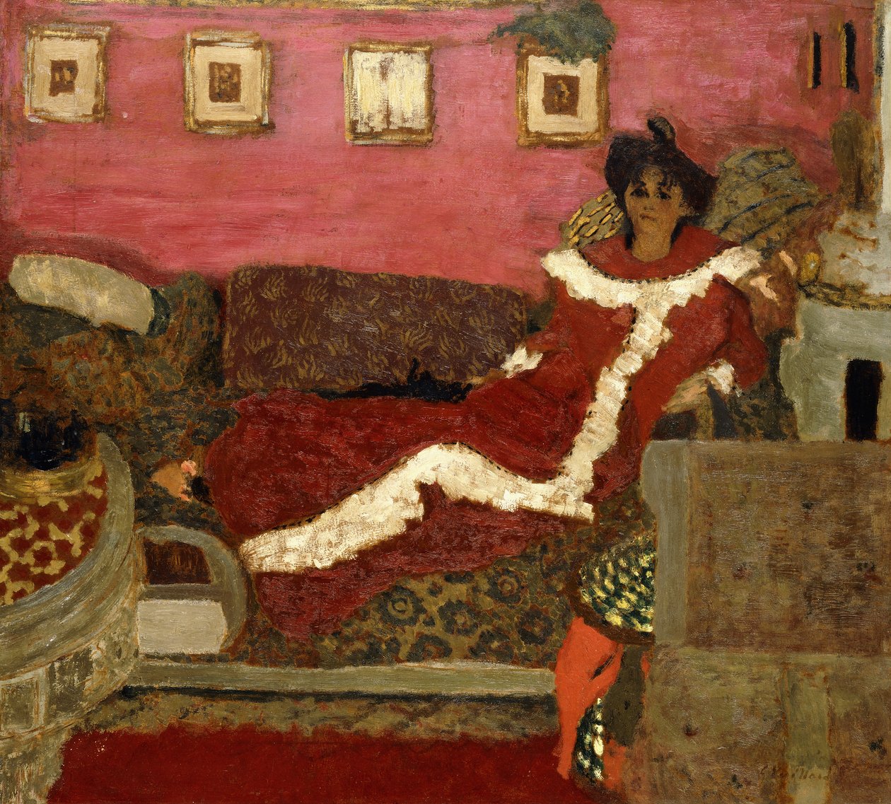 Delierre asszony portréja a Vörös szimfóniában, 1905 körül alkotó: Edouard Vuillard