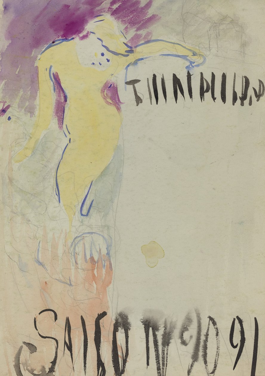 Programterv a Théâtre Libre számára [verso], c. 1890. alkotó: Edouard Vuillard