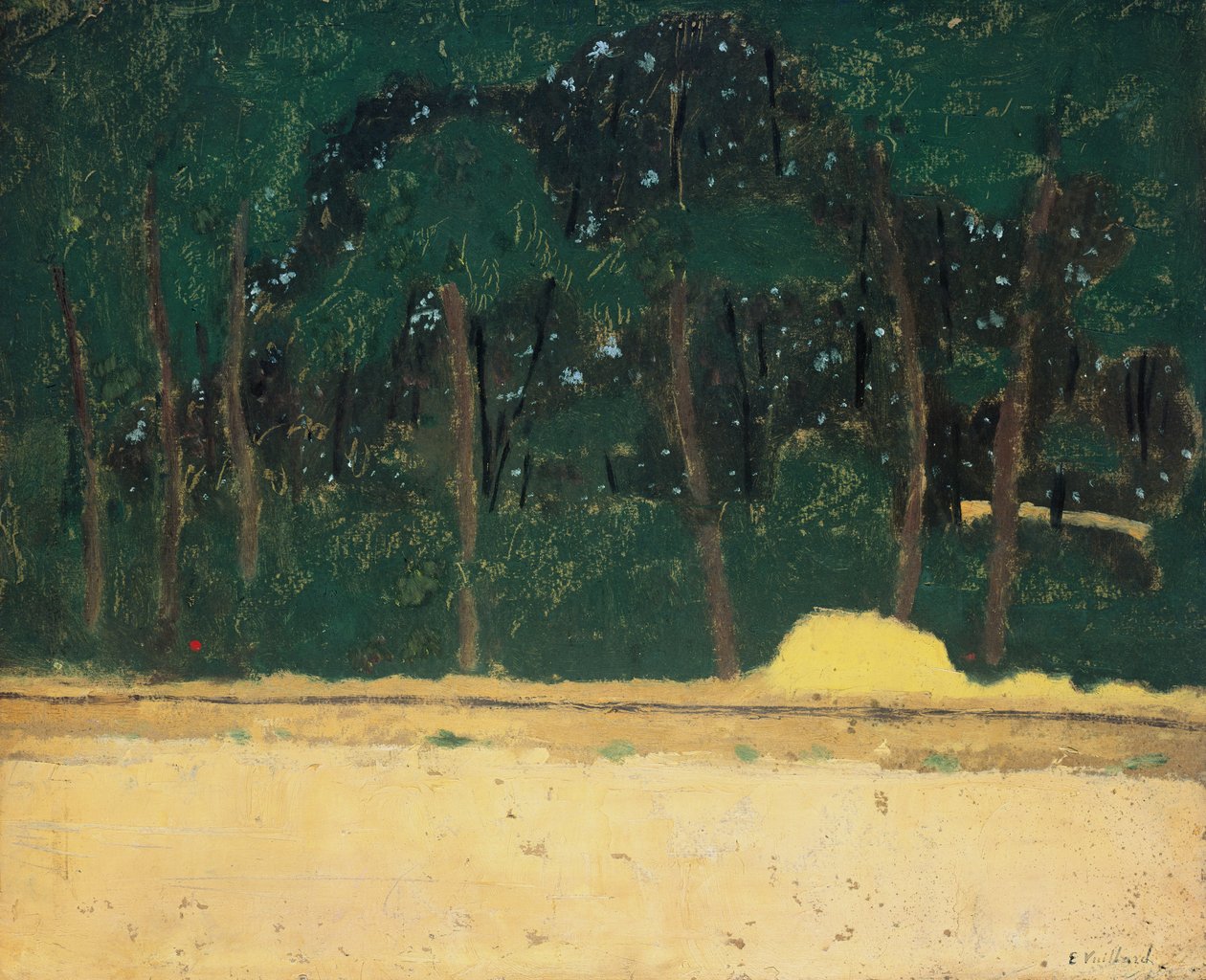 Útvonal az erdő szélén, 1904 körül (olaj, karton, fa) alkotó: Edouard Vuillard