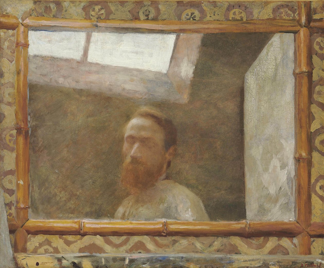 Önarckép bambusz tükörrel, c. 1890. alkotó: Edouard Vuillard