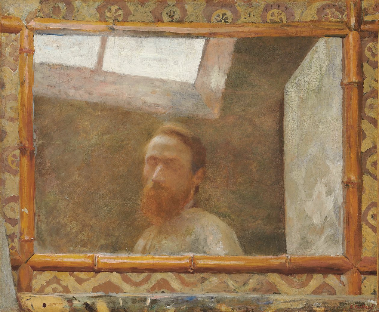 Önarckép bambusz tükörrel; Önarckép bambusz tükörrel, 1890 körül alkotó: Edouard Vuillard