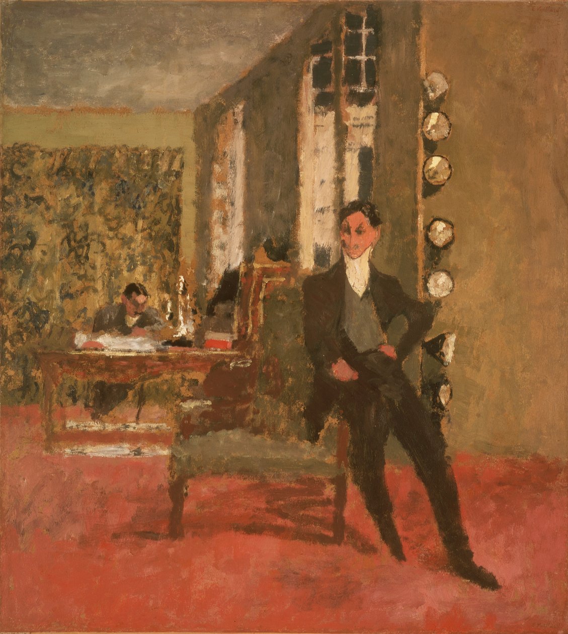 A műkereskedők (Bernheim-Jeune testvérek) 1908 (olaj, karton, vászonra szerelve) alkotó: Edouard Vuillard