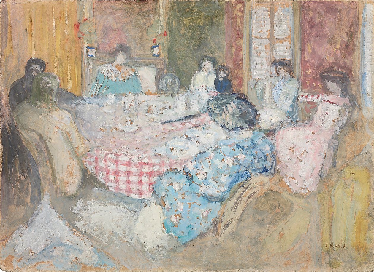 A kockás terítő; A kockás terítő, 1910 alkotó: Edouard Vuillard