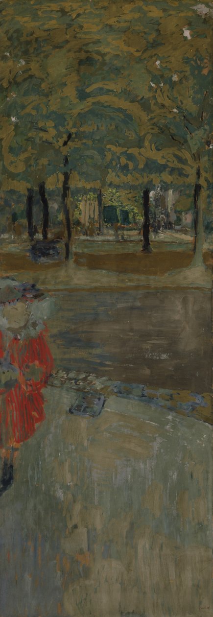 A La Muette kertje Passy-ban, Párizs, 1906-1907 körül (repedés papíron, vásznon) alkotó: Edouard Vuillard